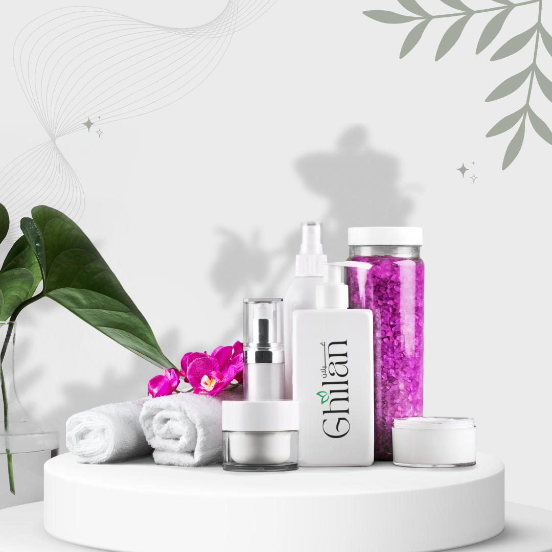 White Purple Minimalist Skincare Pack Promotion Instagram Post